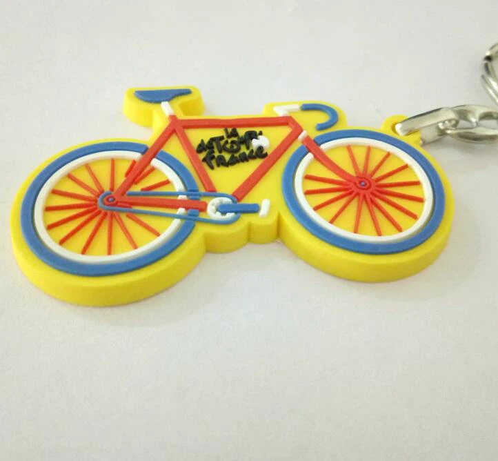 Cute Soft PVC 3D Min Car Shape Keychains