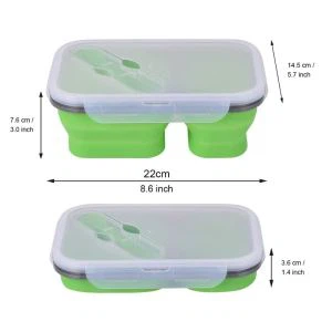 2 Kupe Collapsible Silikonski kontejner