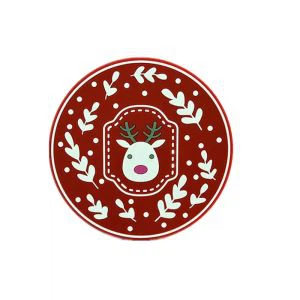 Christmas Deer Design PVC Cup Mats Coasters