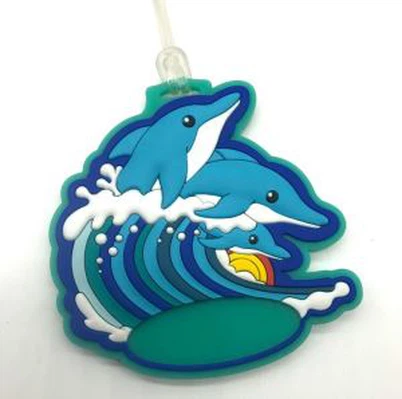 3D Travel Company Logo Dolphin PVC oznaka za prtljagu