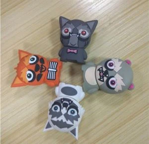 Modni 3D crtani mekani PVC oblik privjesak za ključeve