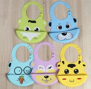 Fodd Grade Comfortable New Washable Baby Bib Silikon