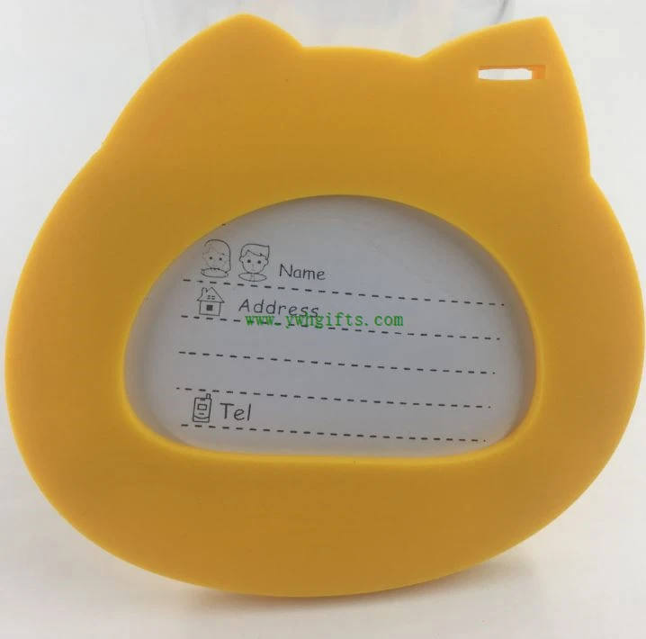3D Soft Pvc Rubber Luggage Tag Silicone Bag Tag