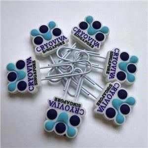 3D Embossed Logo PVC Book Marks Guma Suvenir Bookmark